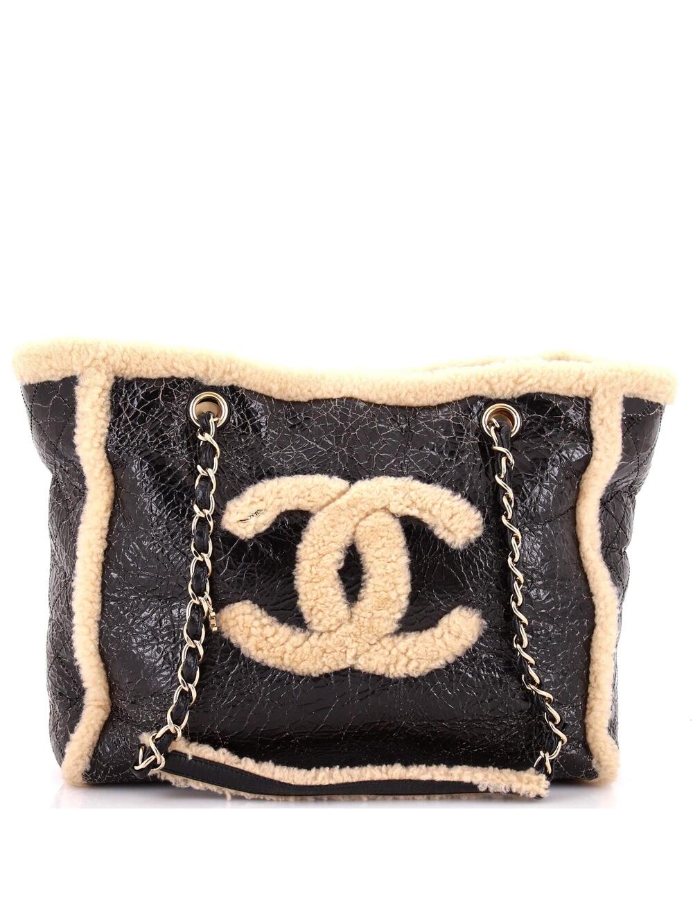 Chanel Cc Mania Chain Tote Shearling #343049C41B